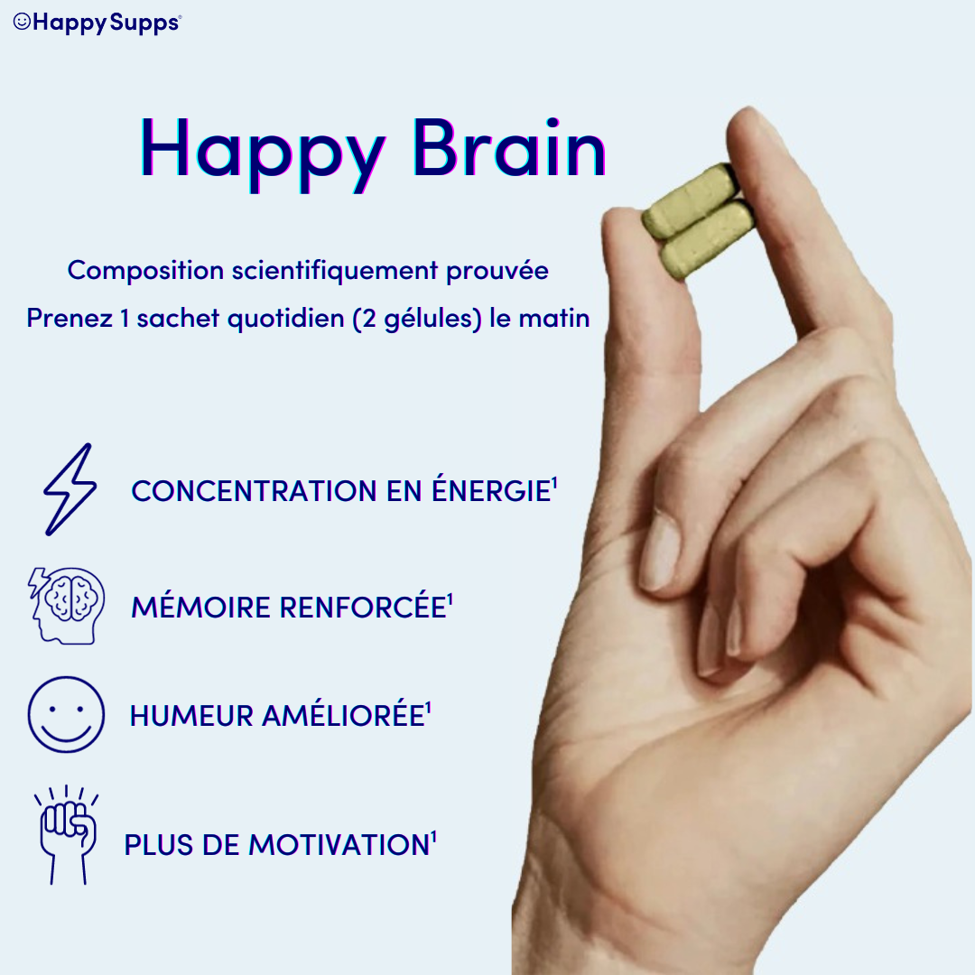 Happy Brain – Nootropique Premium-Nahrungsergänzungsmittel
