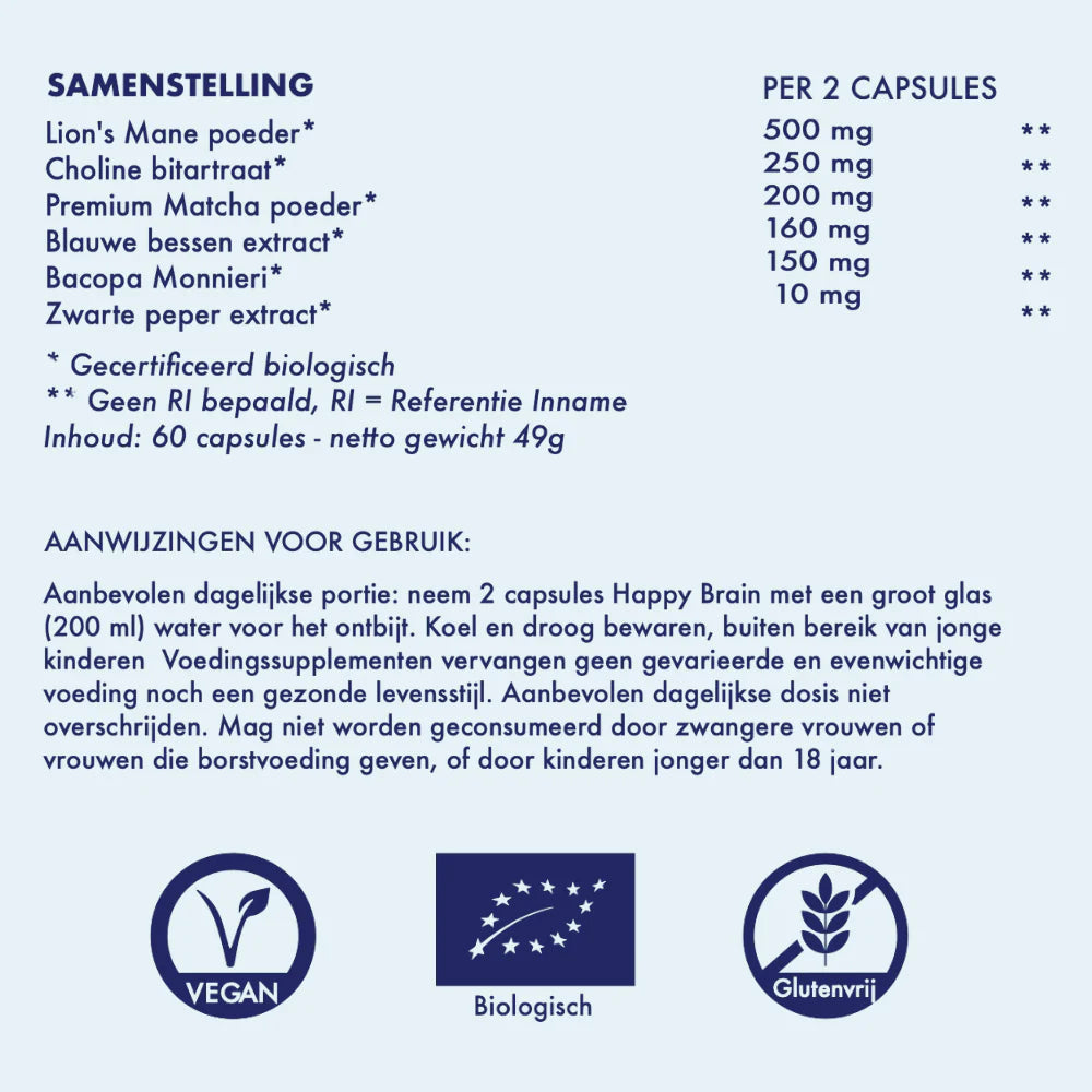 Happy Brain – Premium-Nootropikum (1+1 gratis)